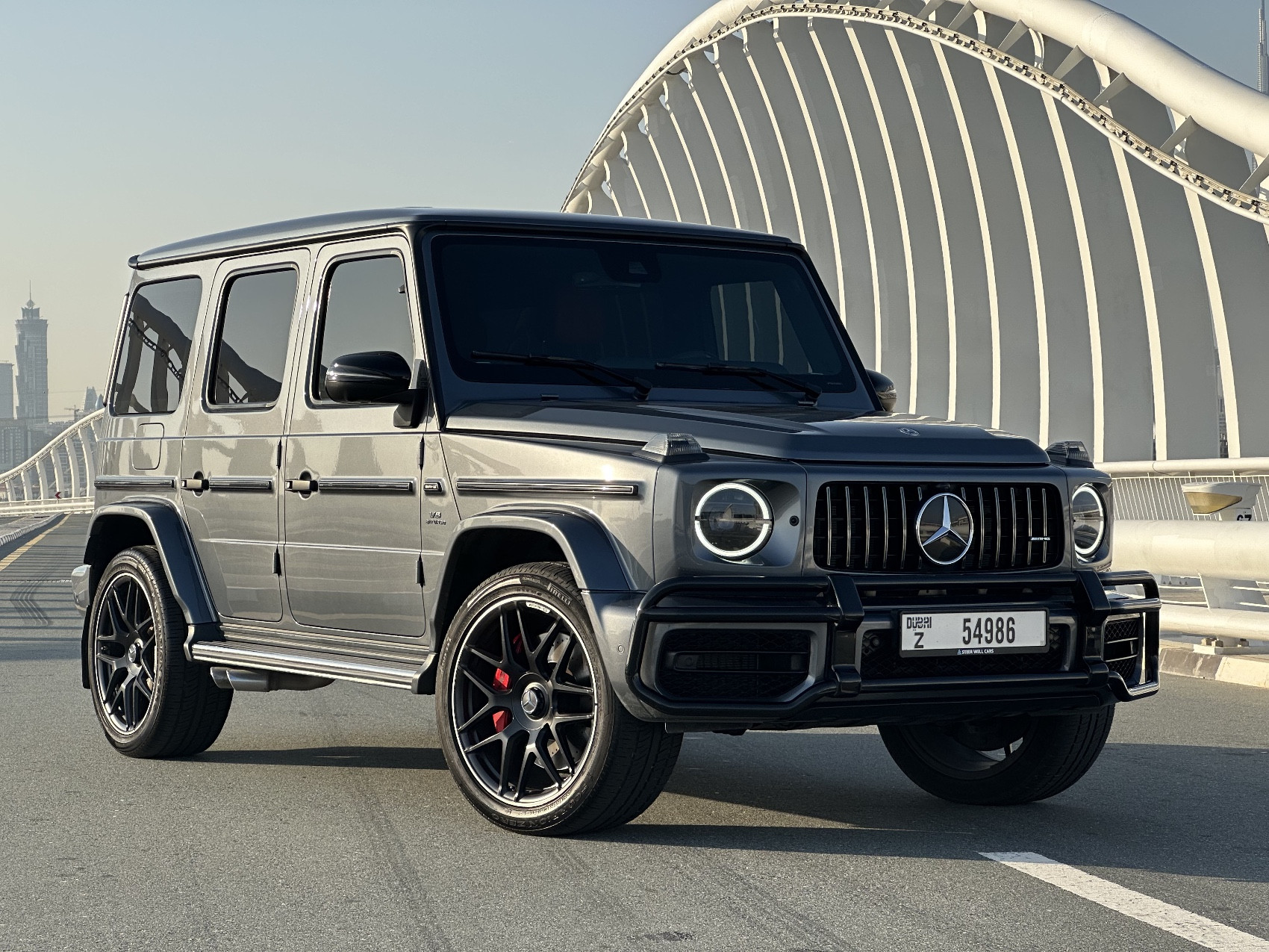 Dark Grey Mercedes G class for rent in Abu-Dhabi 0