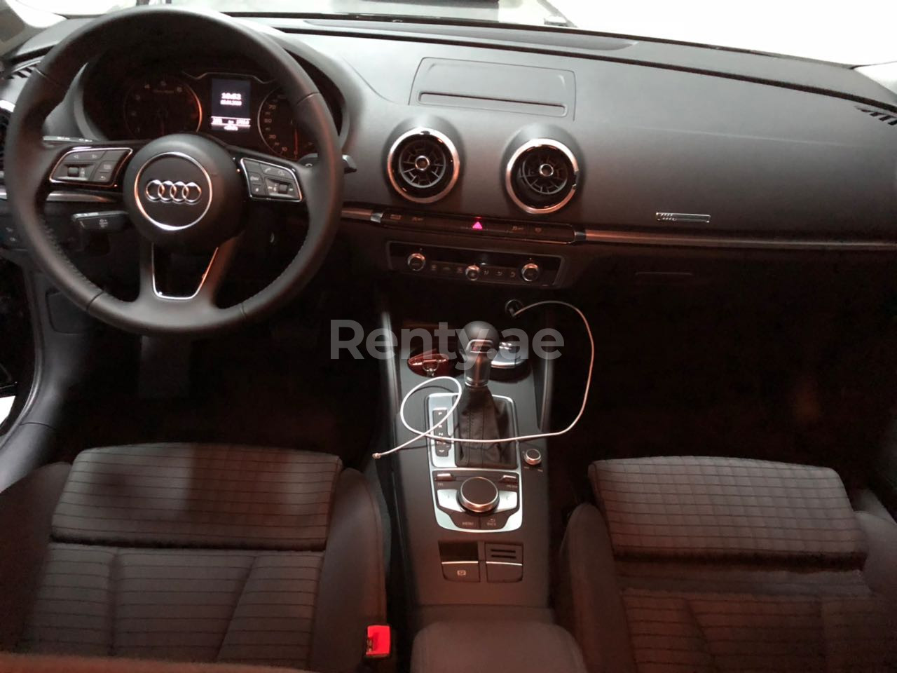 Black Audi A3 for rent in Dubai 2