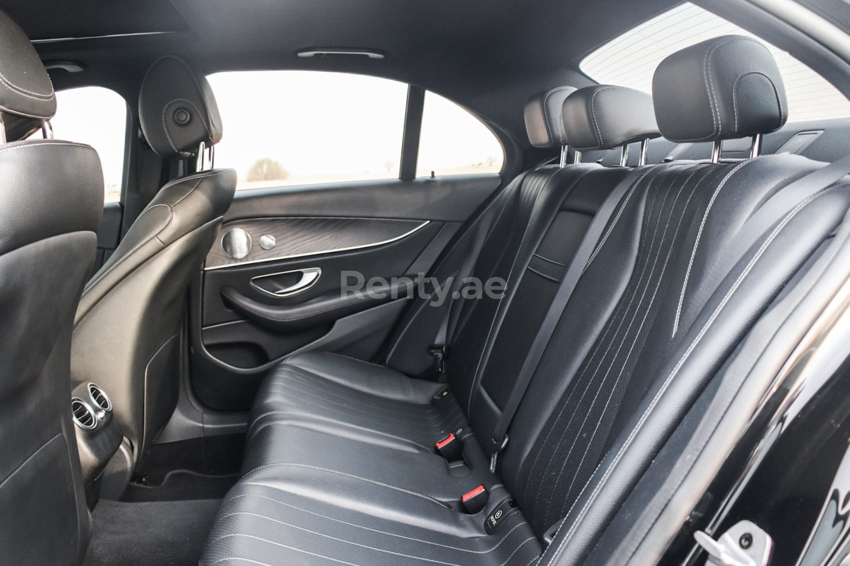 Black 2019 Mercedes E300 with E63 bodyk for rent in Abu-Dhabi 5