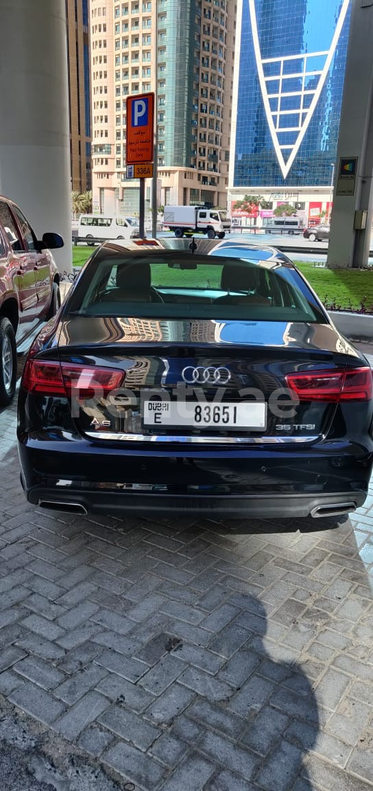 Black Audi A6 for rent in Dubai 1