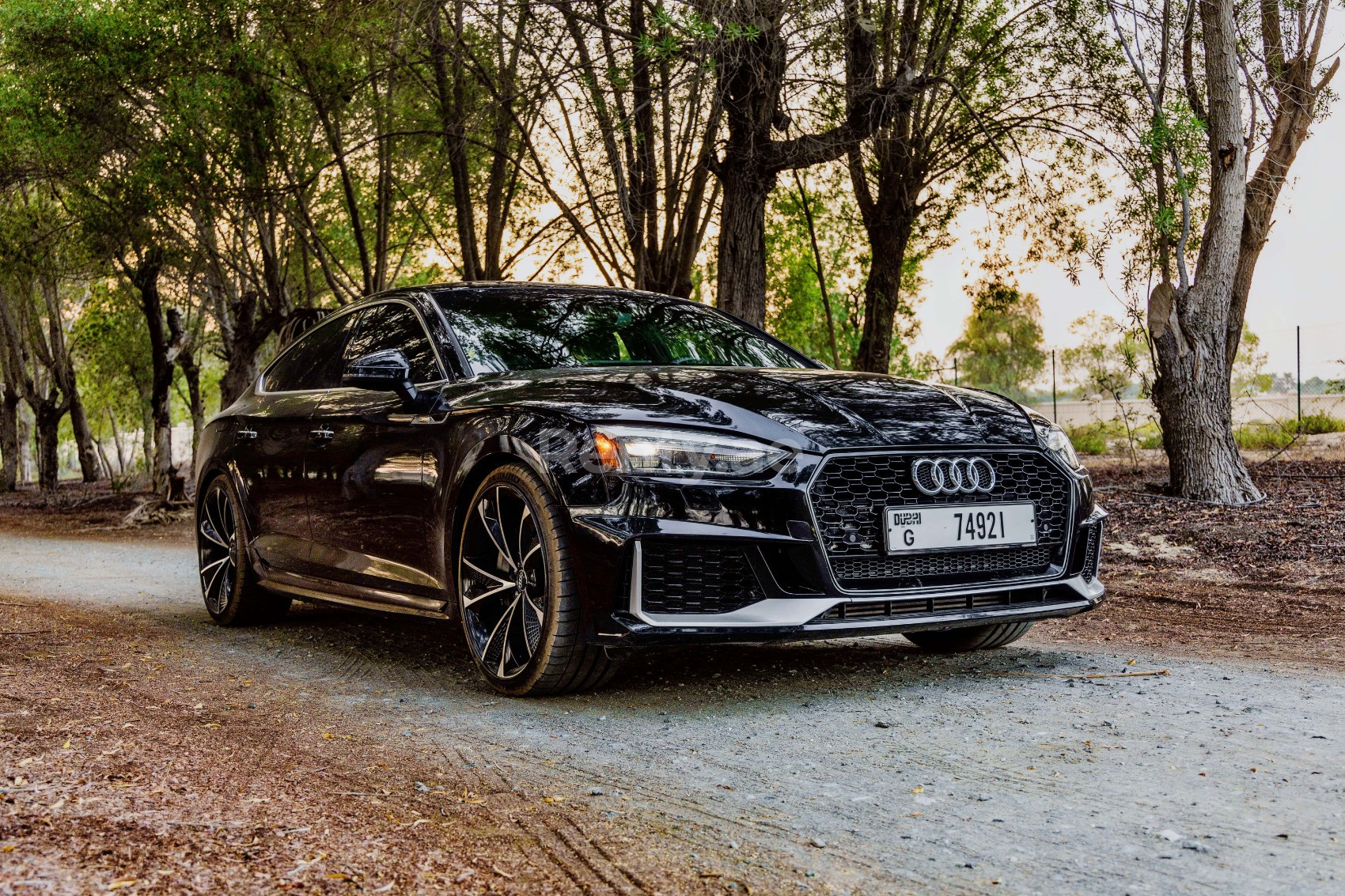 Noir Audi A5 en location à Abu-Dhabi 4