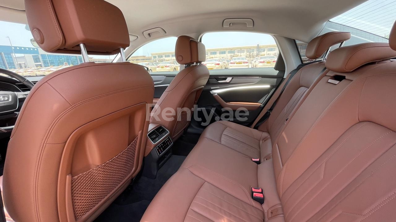 Black Audi A6 for rent in Dubai 4