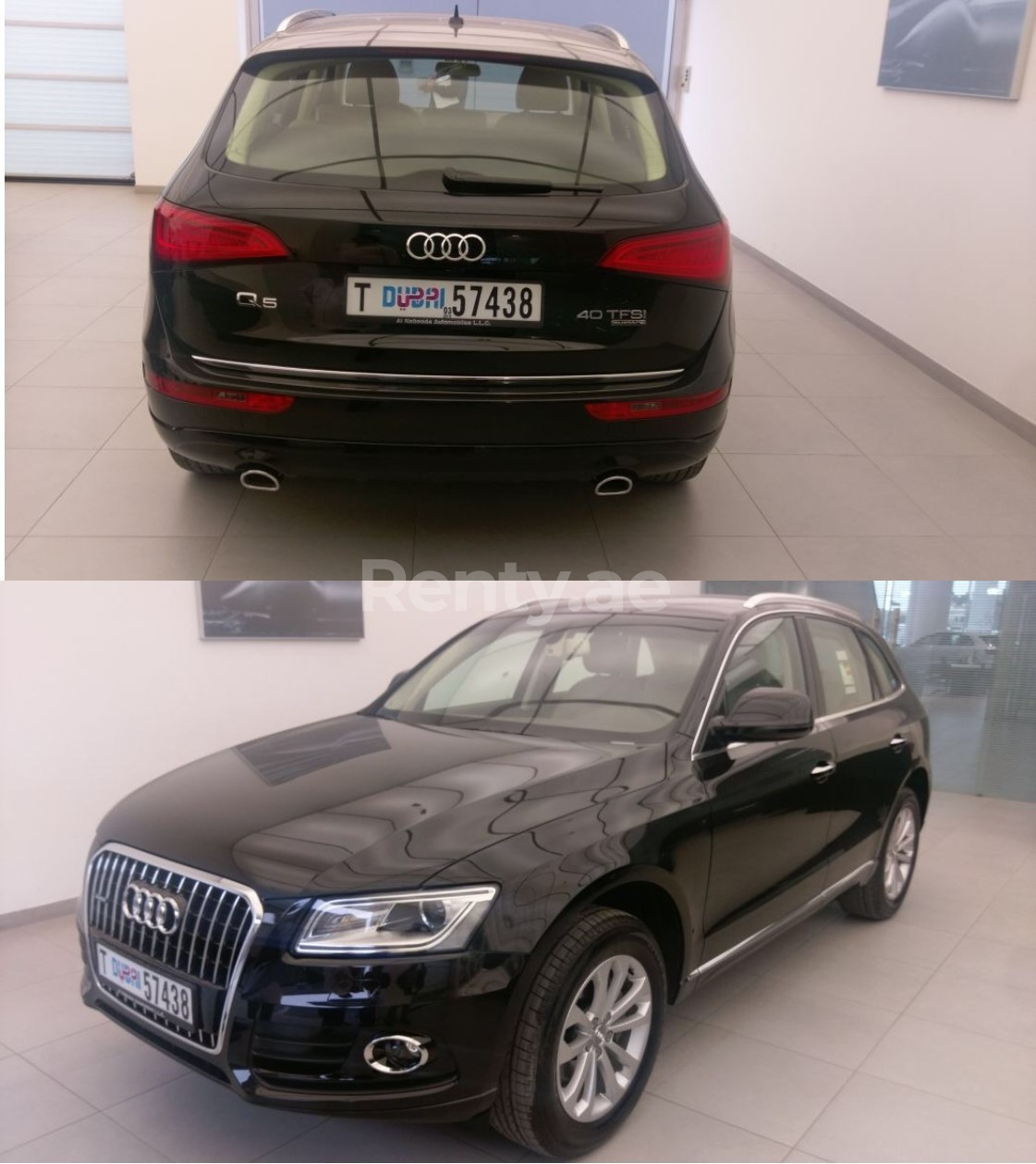 Black Audi Q5 for rent in Dubai 0