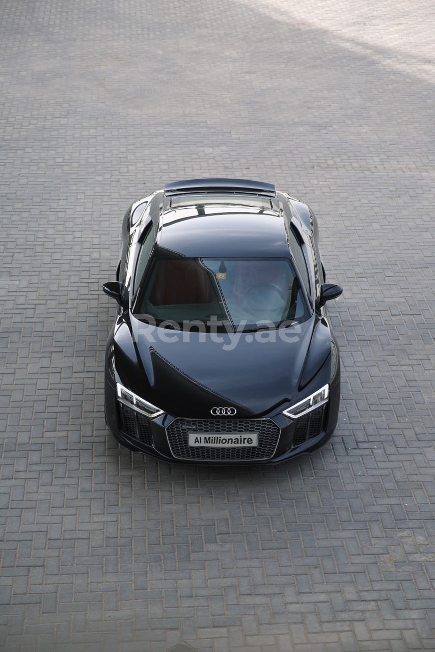 Black Audi R8 V10 for rent in Sharjah 1