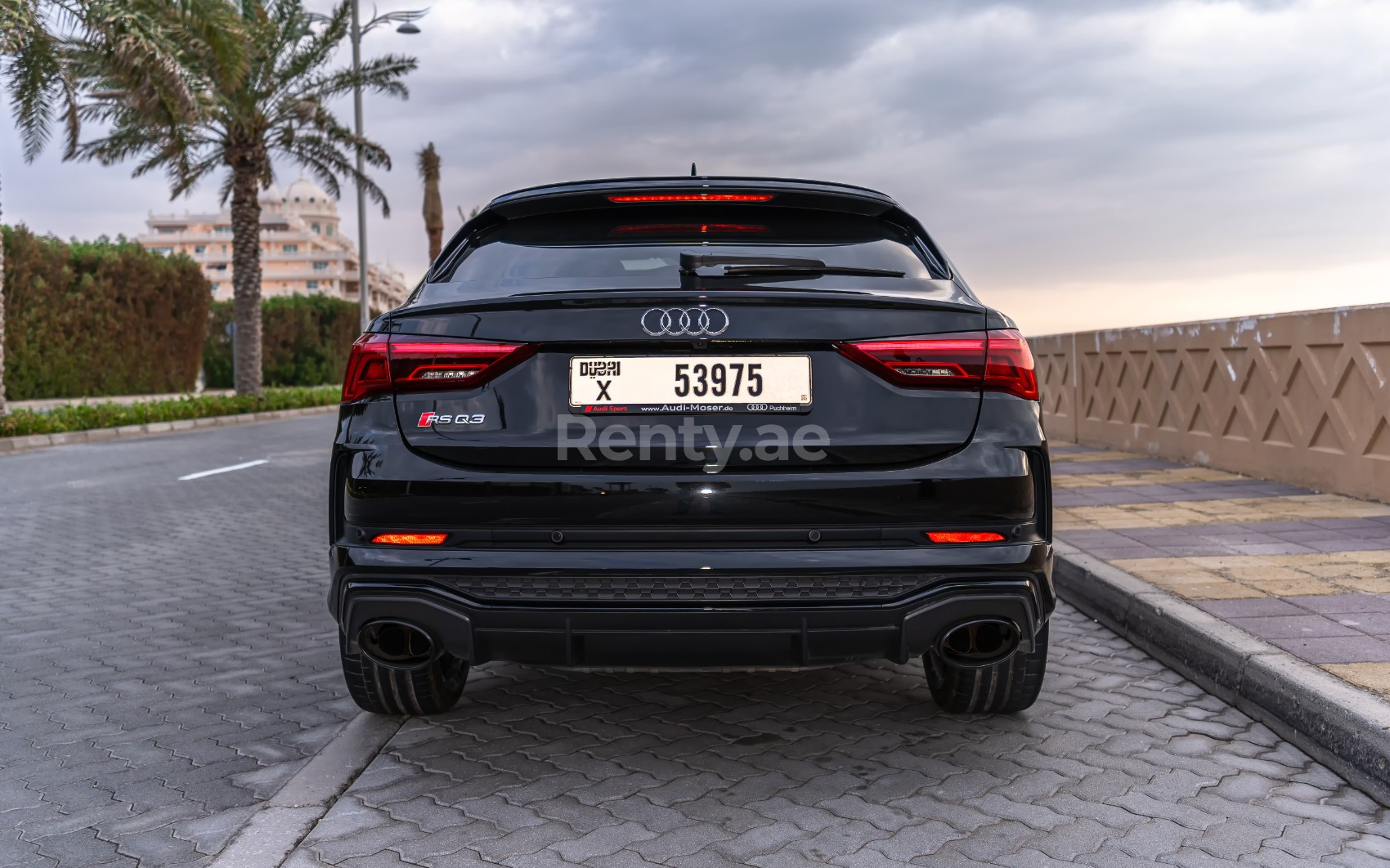 Black Audi RSQ3 for rent in Abu-Dhabi 1