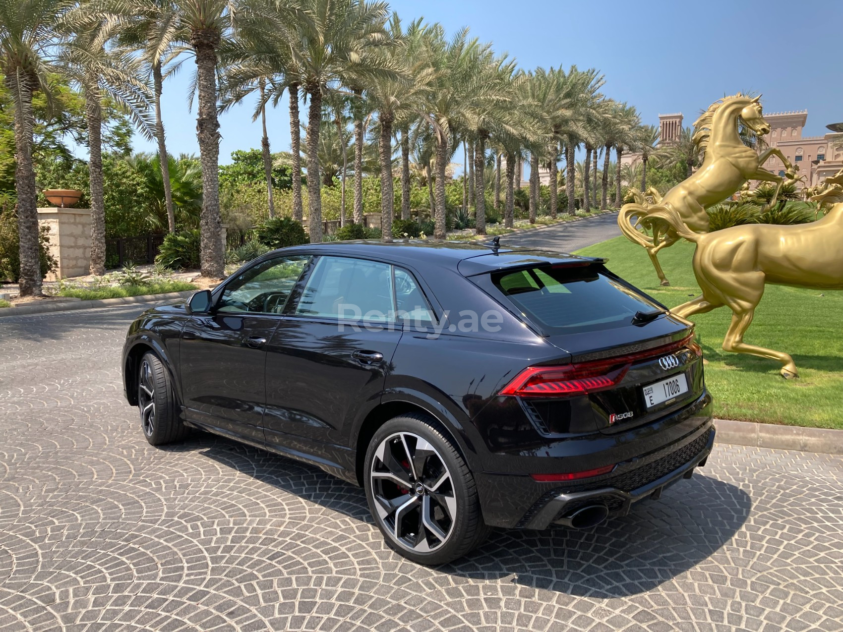 Black RSQ8 for rent in Dubai 2