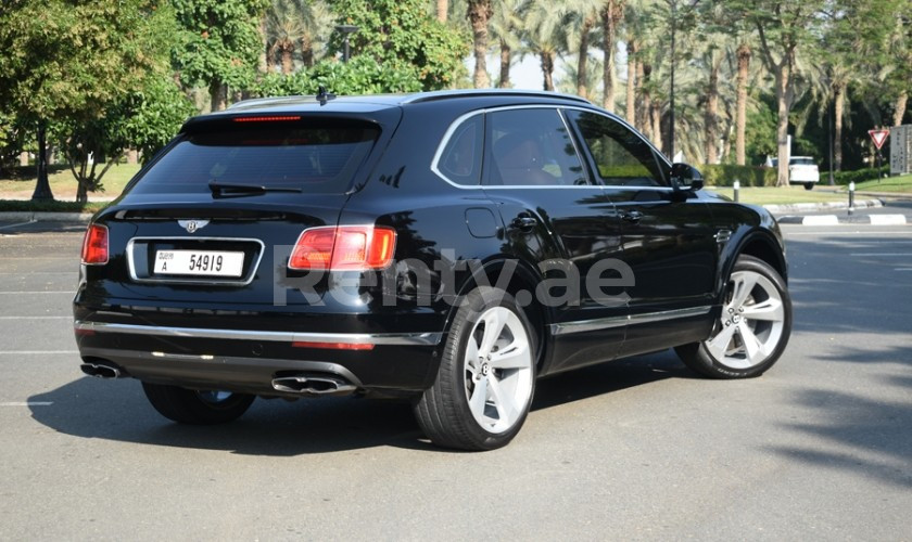 Black Bentley Bentayga for rent in Sharjah 1