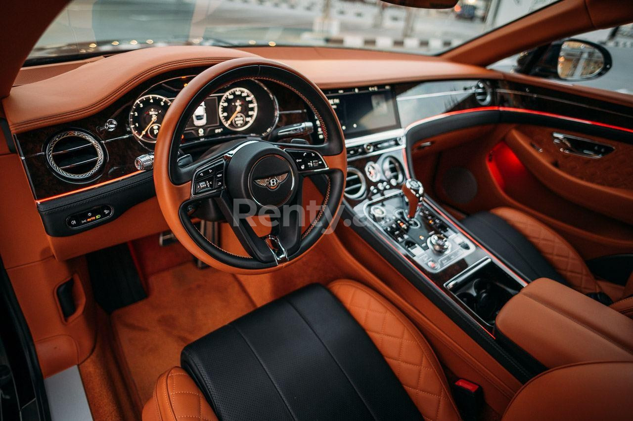 Black Bentley Continental GT for rent in Abu-Dhabi 5