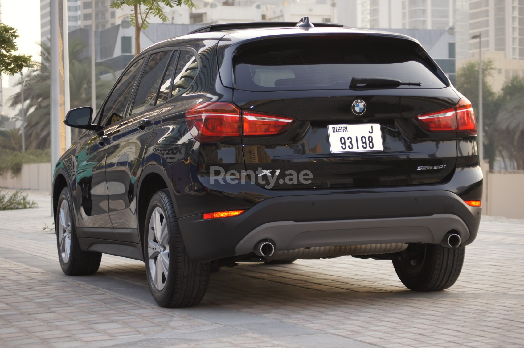 Black BMW X1 for rent in Dubai 2