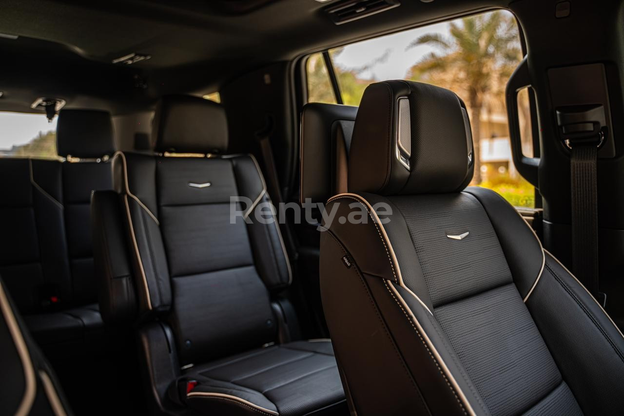 Black Cadillac Escalade Platinum Fully Loaded for rent in Abu-Dhabi 3