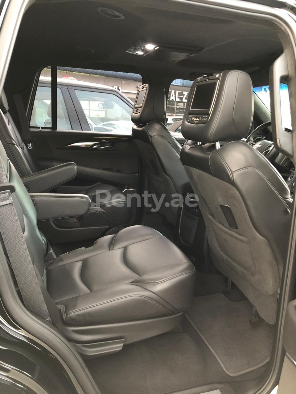 Black Cadillac Escalade Platinum for rent in Dubai 2