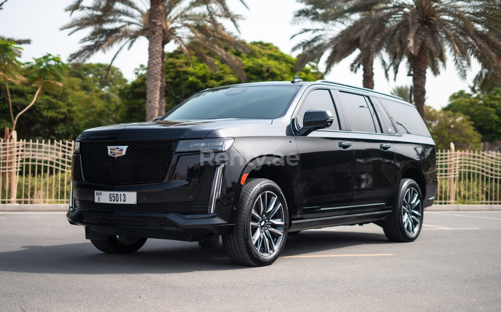 Black Cadillac Escalade XL for rent in Abu-Dhabi