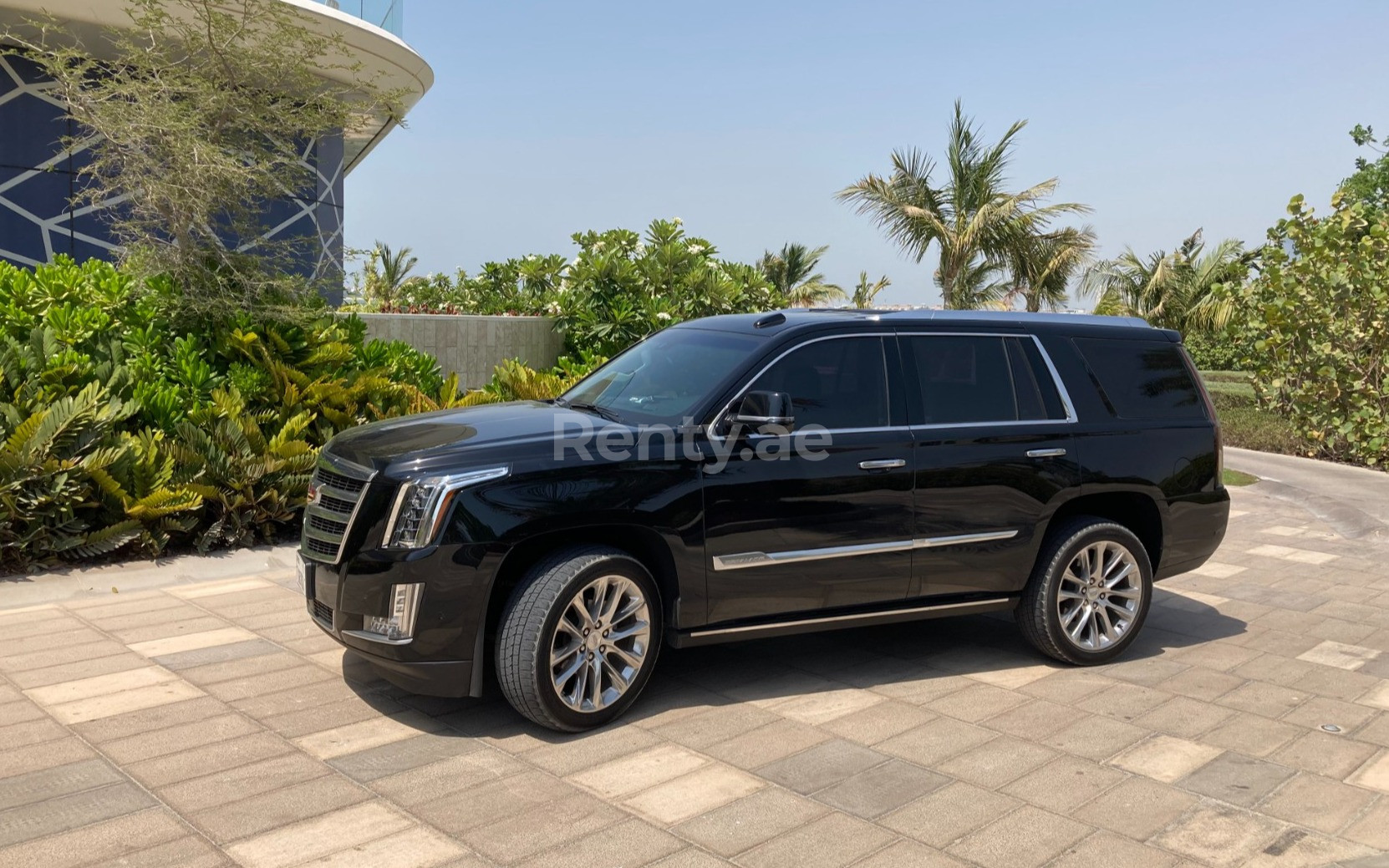 Black Cadillac Escalade for rent in Sharjah