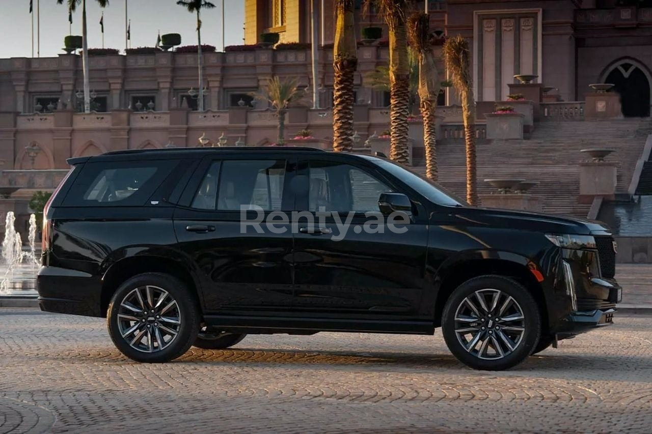 Black Cadillac Escalade for rent in Sharjah 0