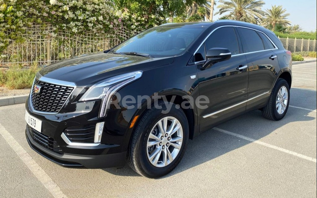 Black ZZZ Cadillac XT5 for rent in Dubai