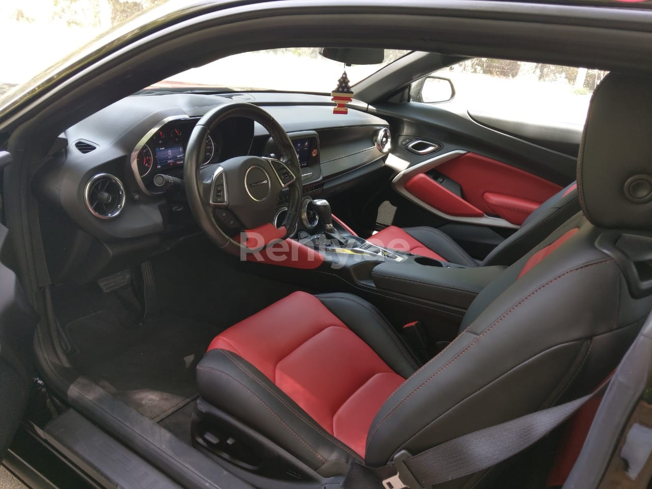 Black Chevrolet Camaro for rent in Sharjah 3