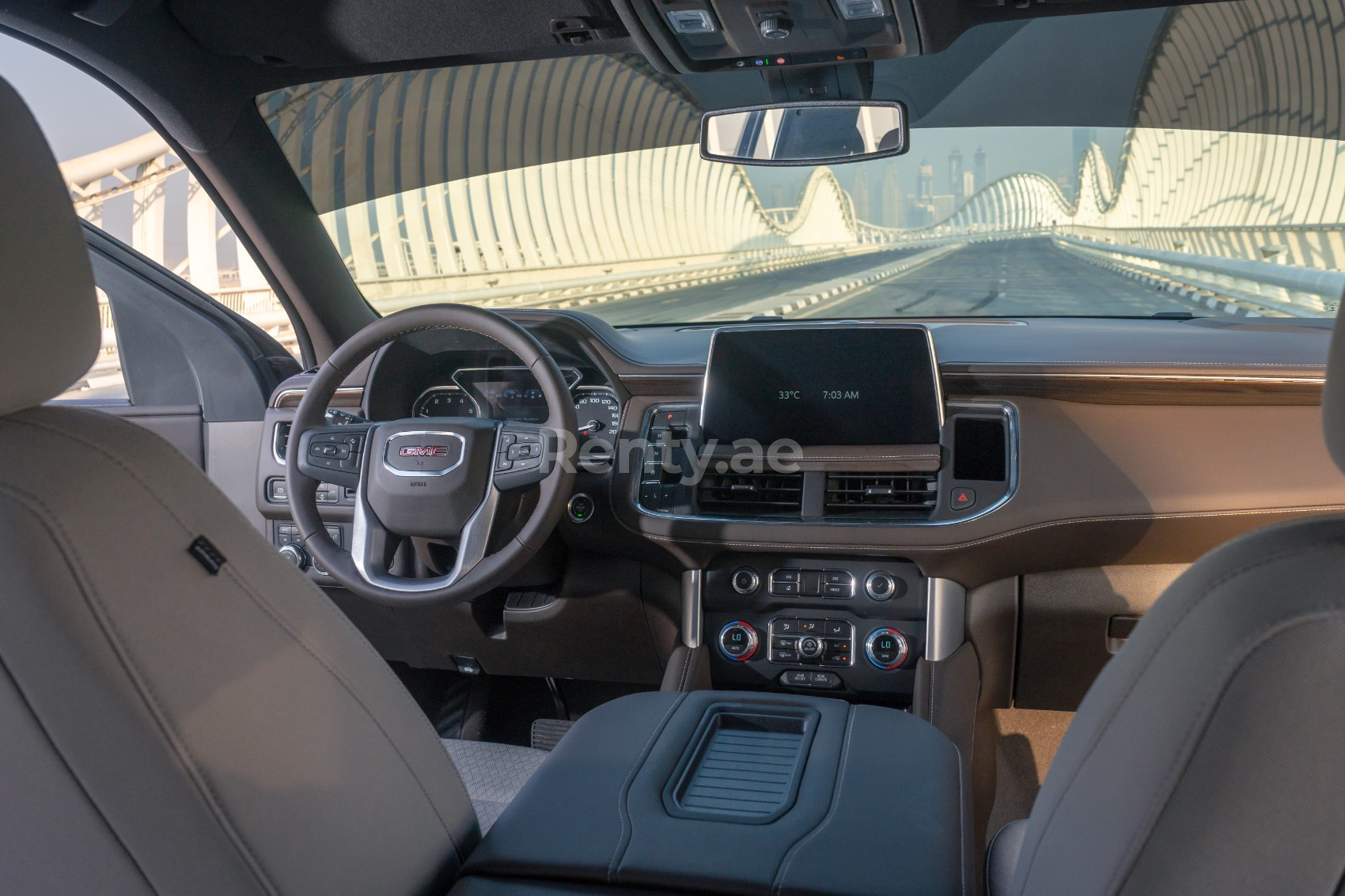 Black GMC Yukon XL for rent in Abu-Dhabi 3