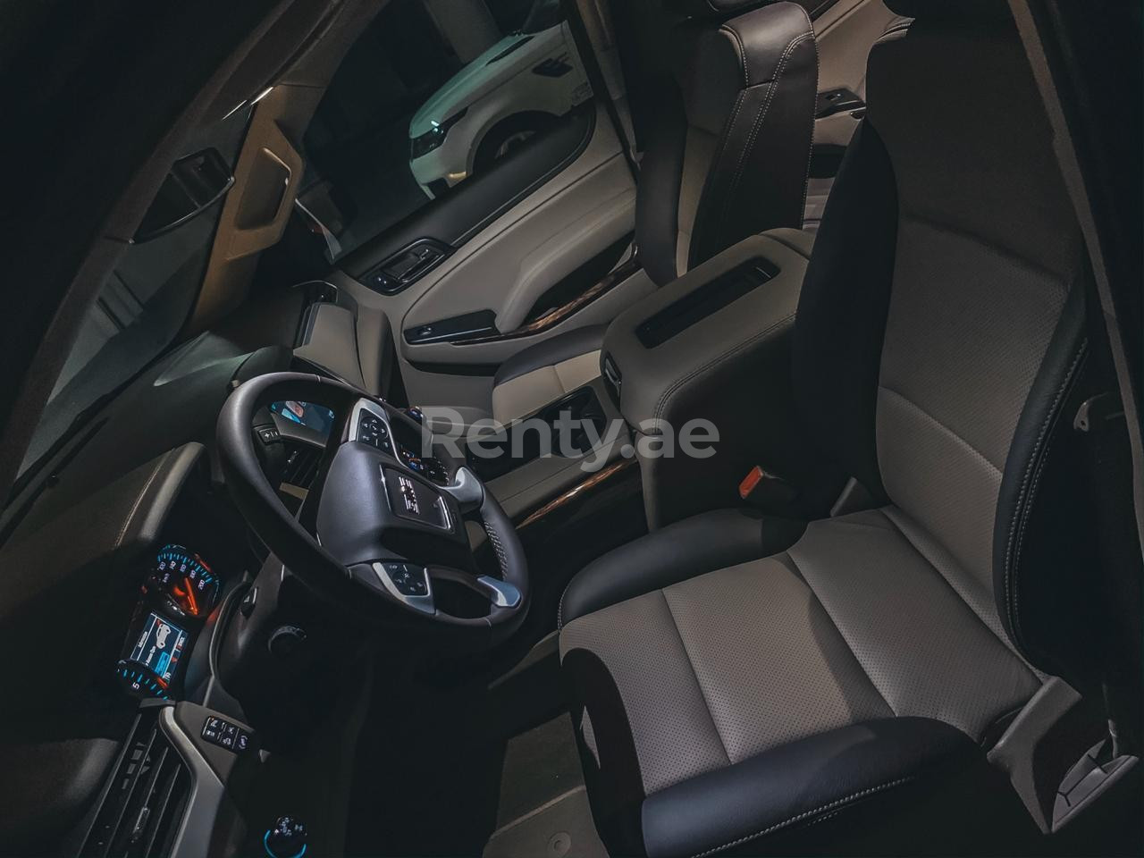 Black GMC Yukon for rent in Abu-Dhabi 2