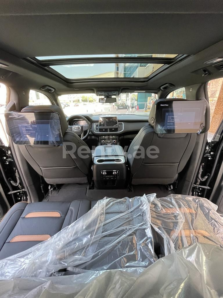 Black GMC Yukon AT4 for rent in Abu-Dhabi 3