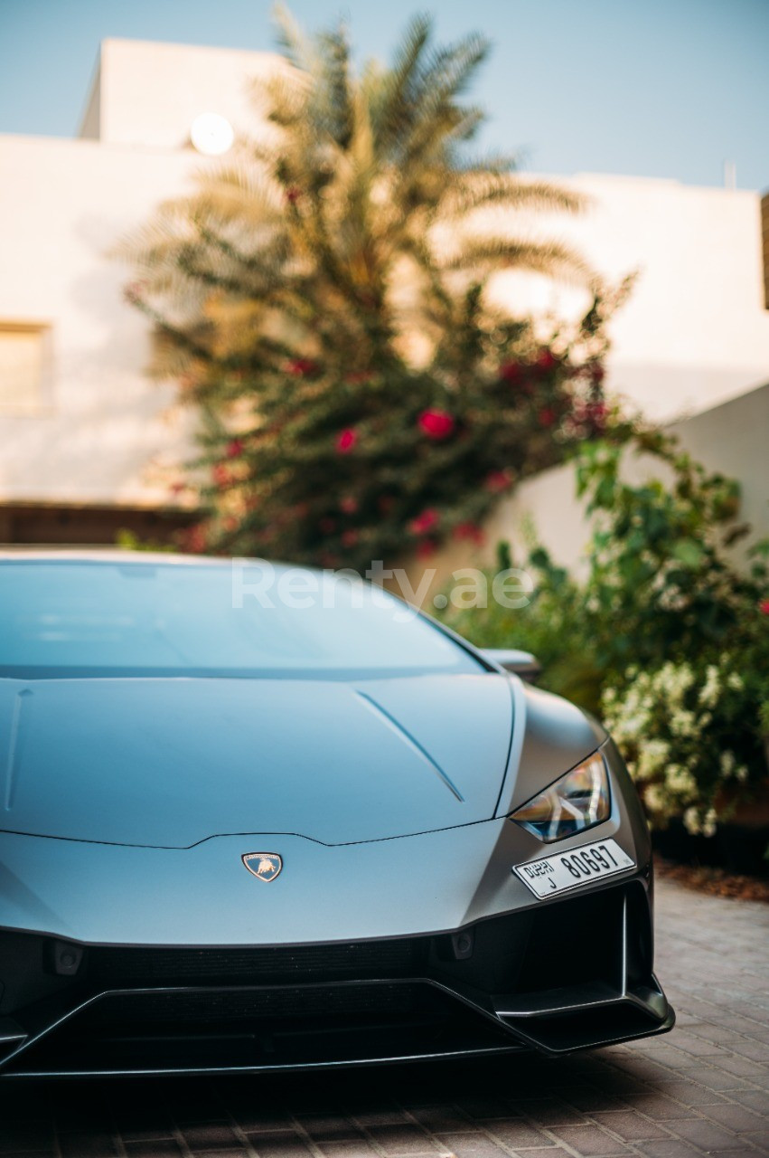 أسود Lamborghini Evo للإيجار في أبو ظبي 8