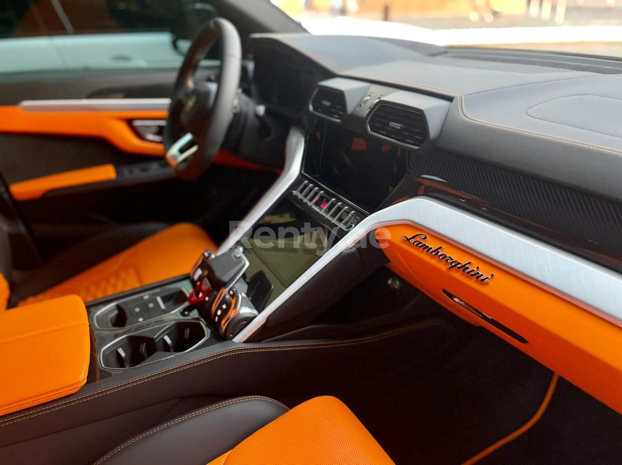 Black Lamborghini Urus for rent in Sharjah 5