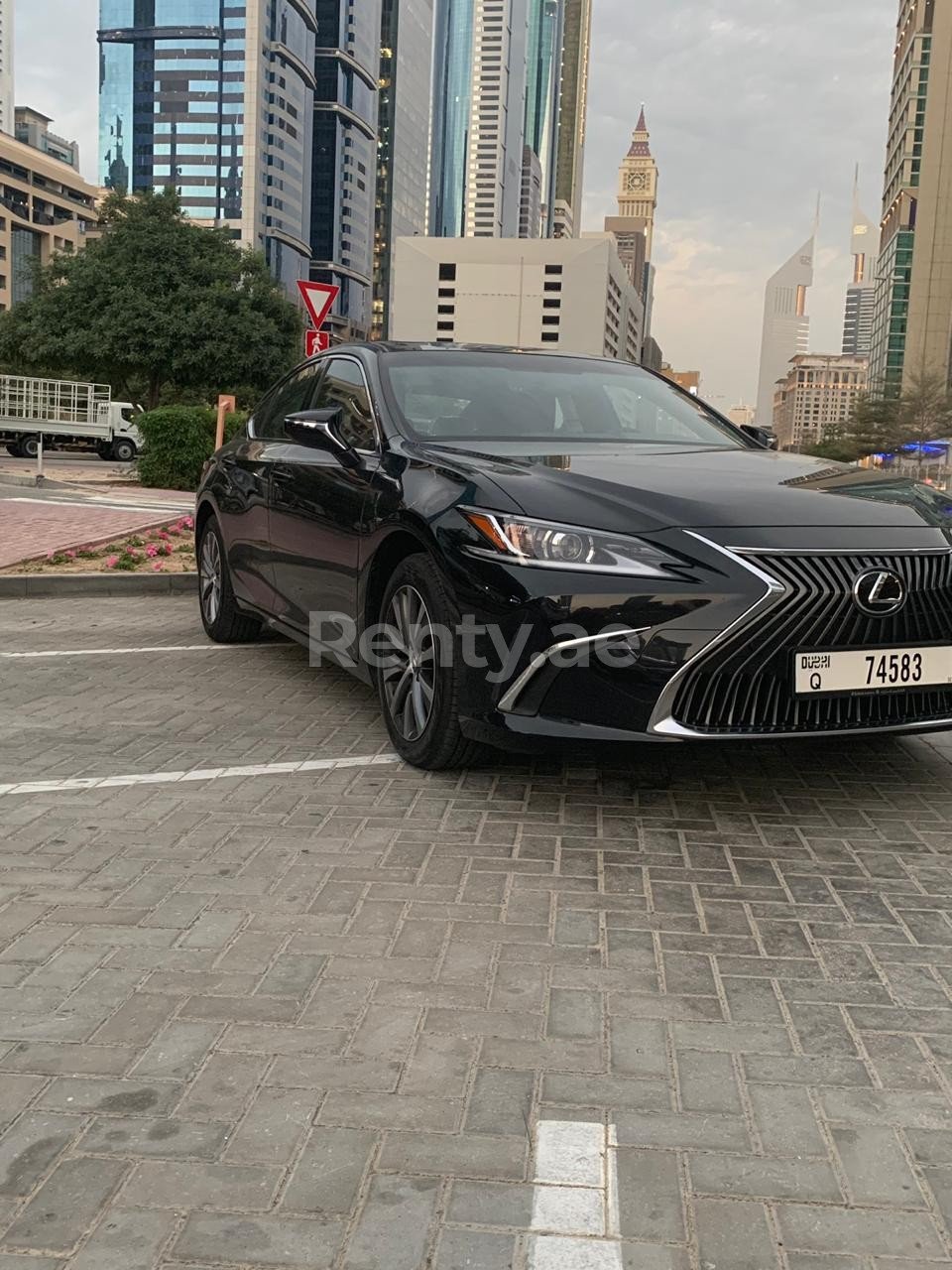 Black Lexus ES350 for rent in Dubai 5