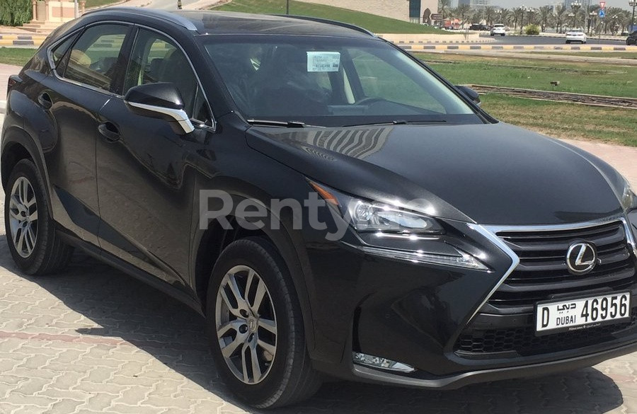 Black Lexus NX200T for rent in Sharjah