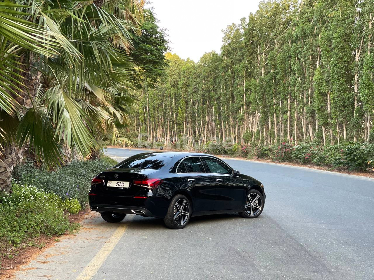 Black Mercedes A Class for rent in Dubai 0