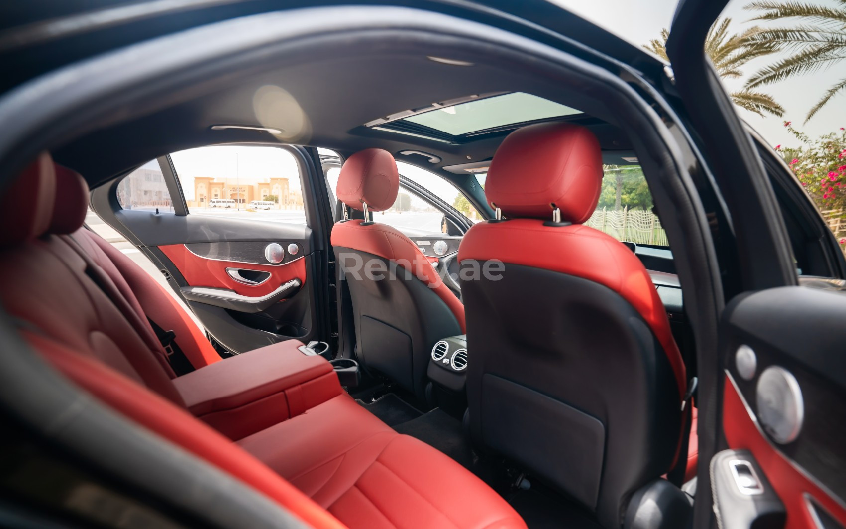 Black Mercedes C300 for rent in Dubai 5