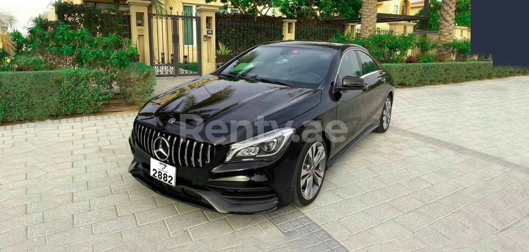 Black Mercedes CLA for rent in Abu-Dhabi 0