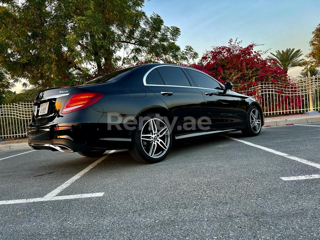 Black Mercedes E400 for rent in Sharjah 1