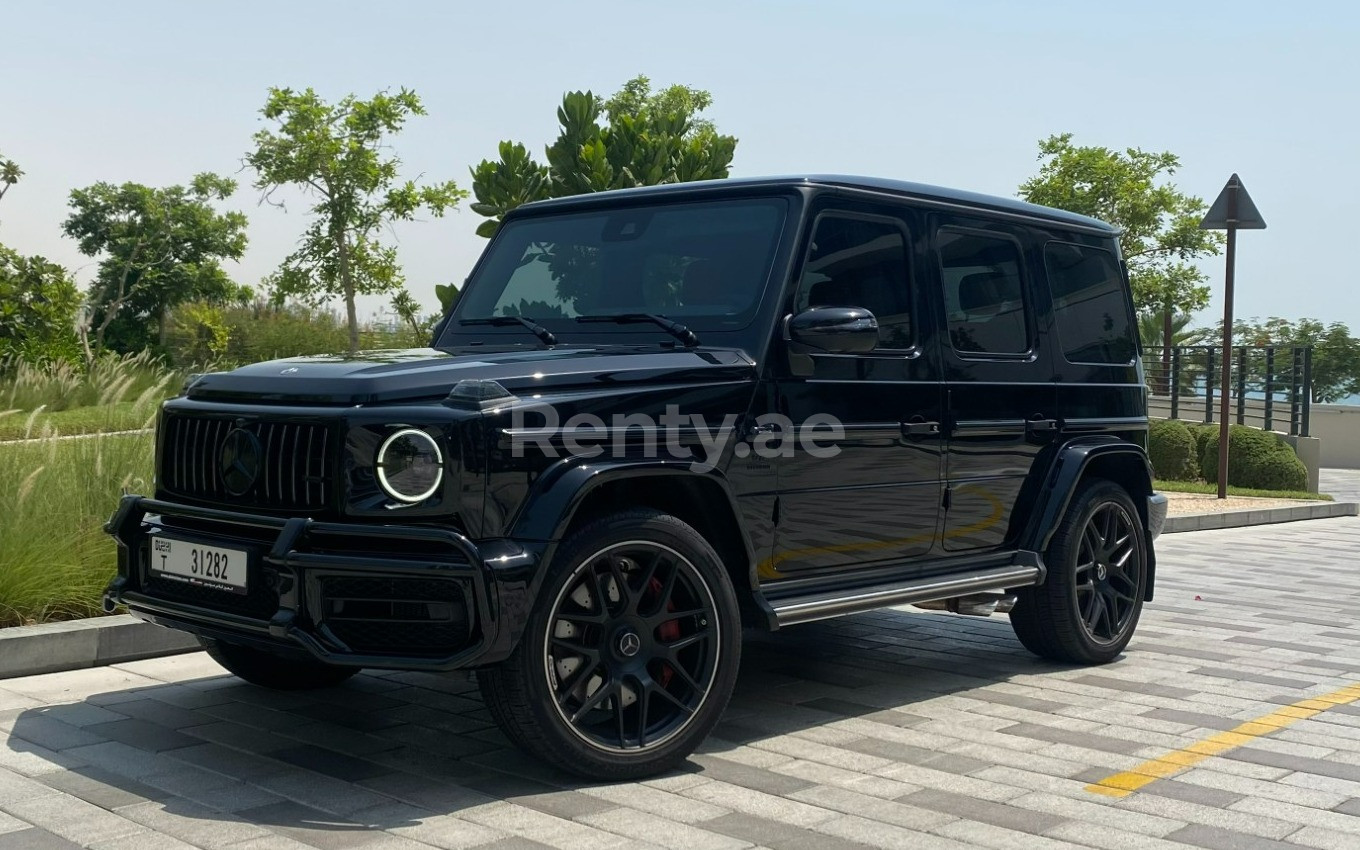 Черный Mercedes G63 AMG, 2022, Double Night Package в аренду в Шарджа