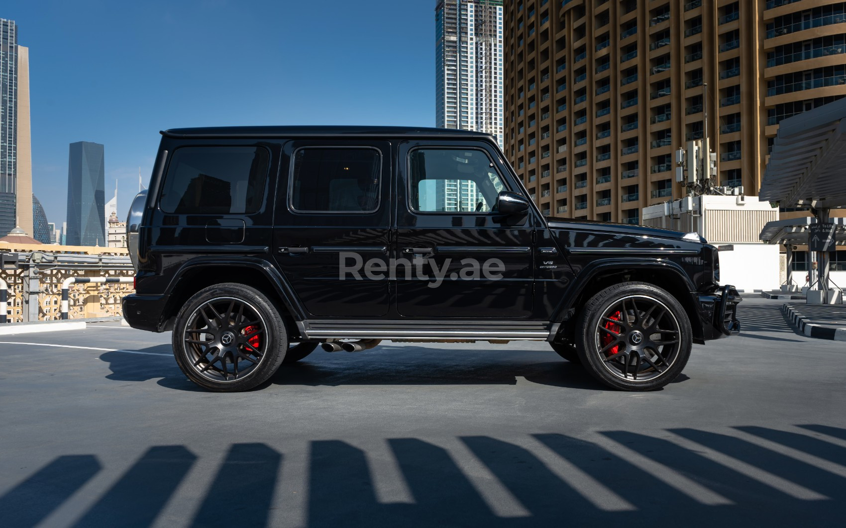 Black Mercedes G63 AMG for rent in Sharjah 1