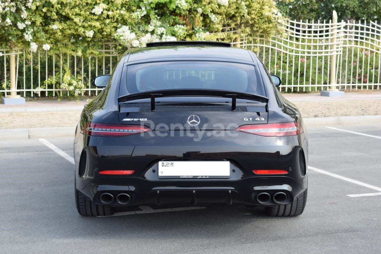 Black Mercedes GT 43 AMG for rent in Sharjah 2