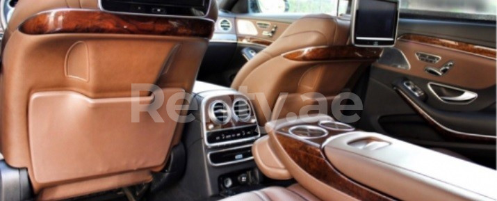 Black Mercedes S Class for rent in Sharjah 2