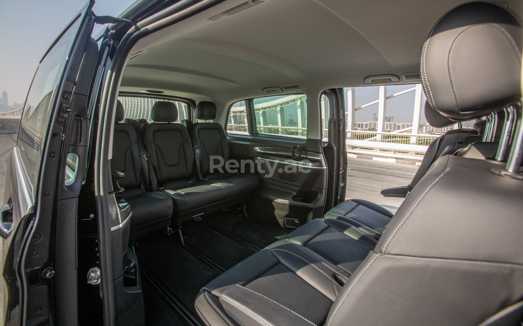 Black Mercedes V250 for rent in Sharjah 5