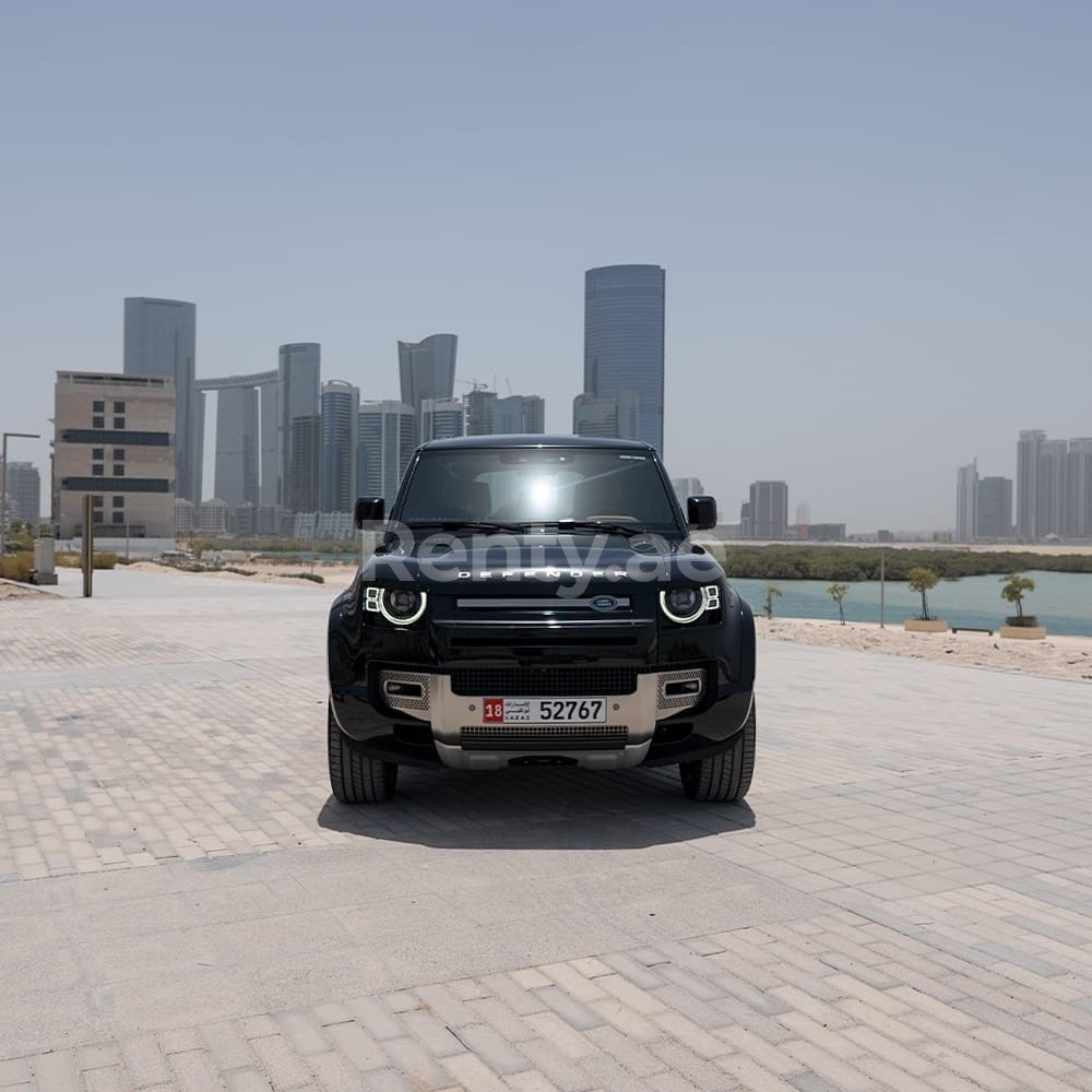 Black Range Rover Defender for rent in Sharjah 0