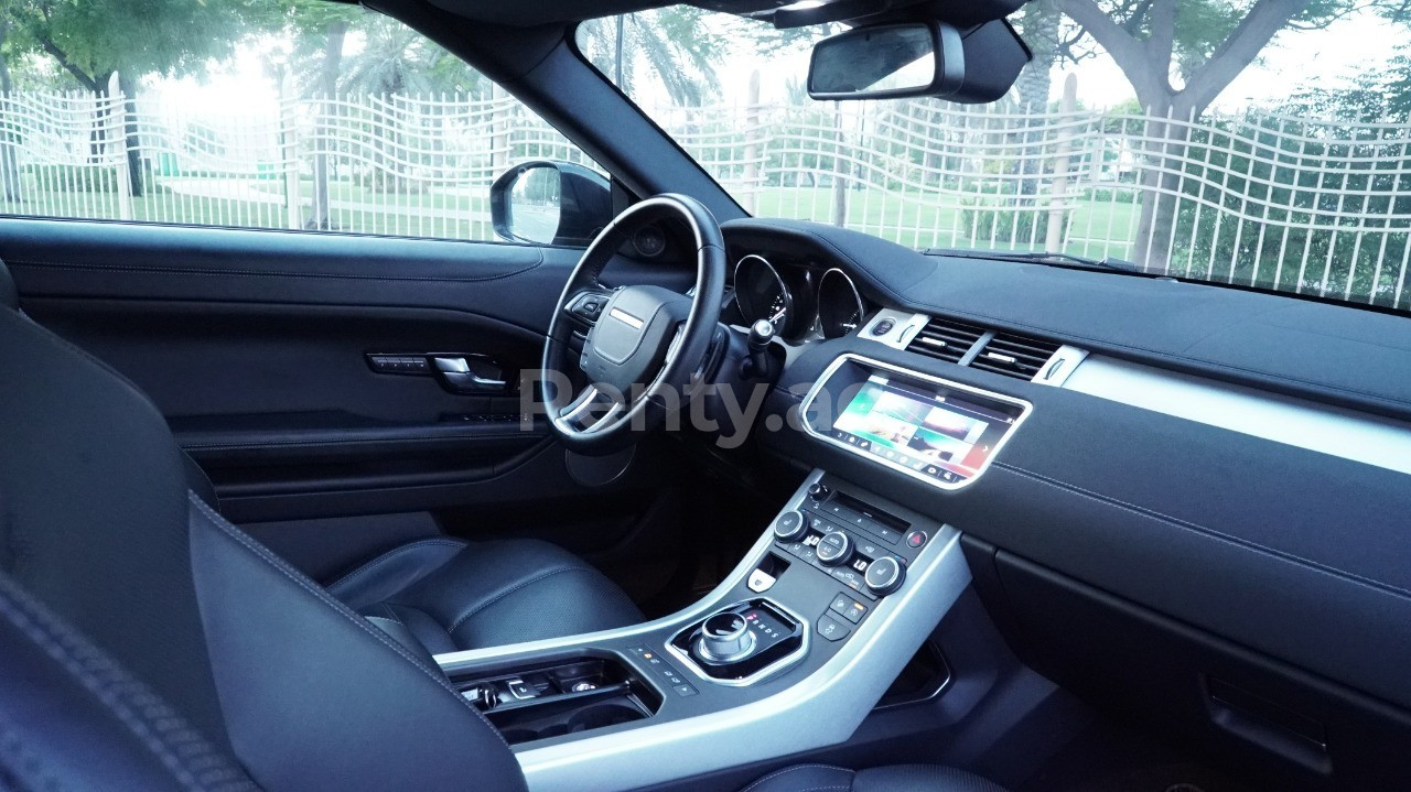 Black Range Rover Evoque for rent in Dubai 2