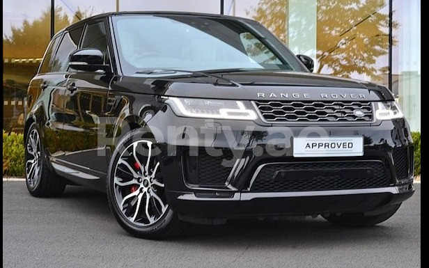 أسود Range Rover Sport للإيجار في دبي