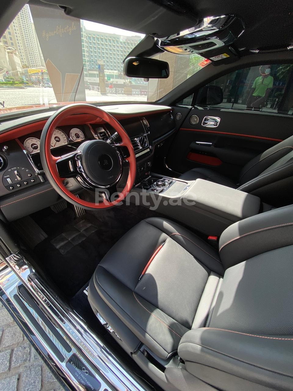 Black Rolls Royce Wraith- BLACK BADGE for rent in Sharjah 4