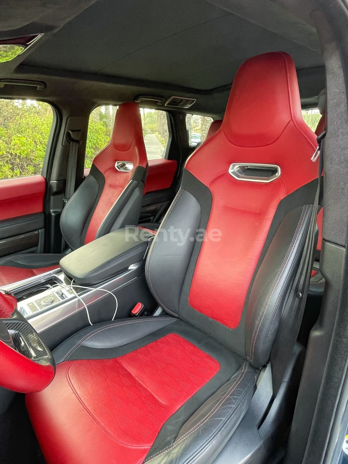 Blue Range Rover Sport SVR for rent in Sharjah 3