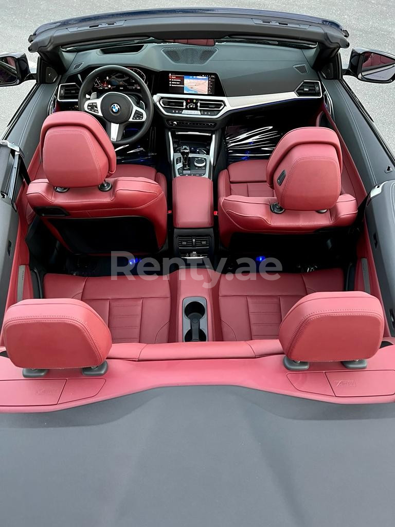 Blue BMW 430 Convertible for rent in Abu-Dhabi 4