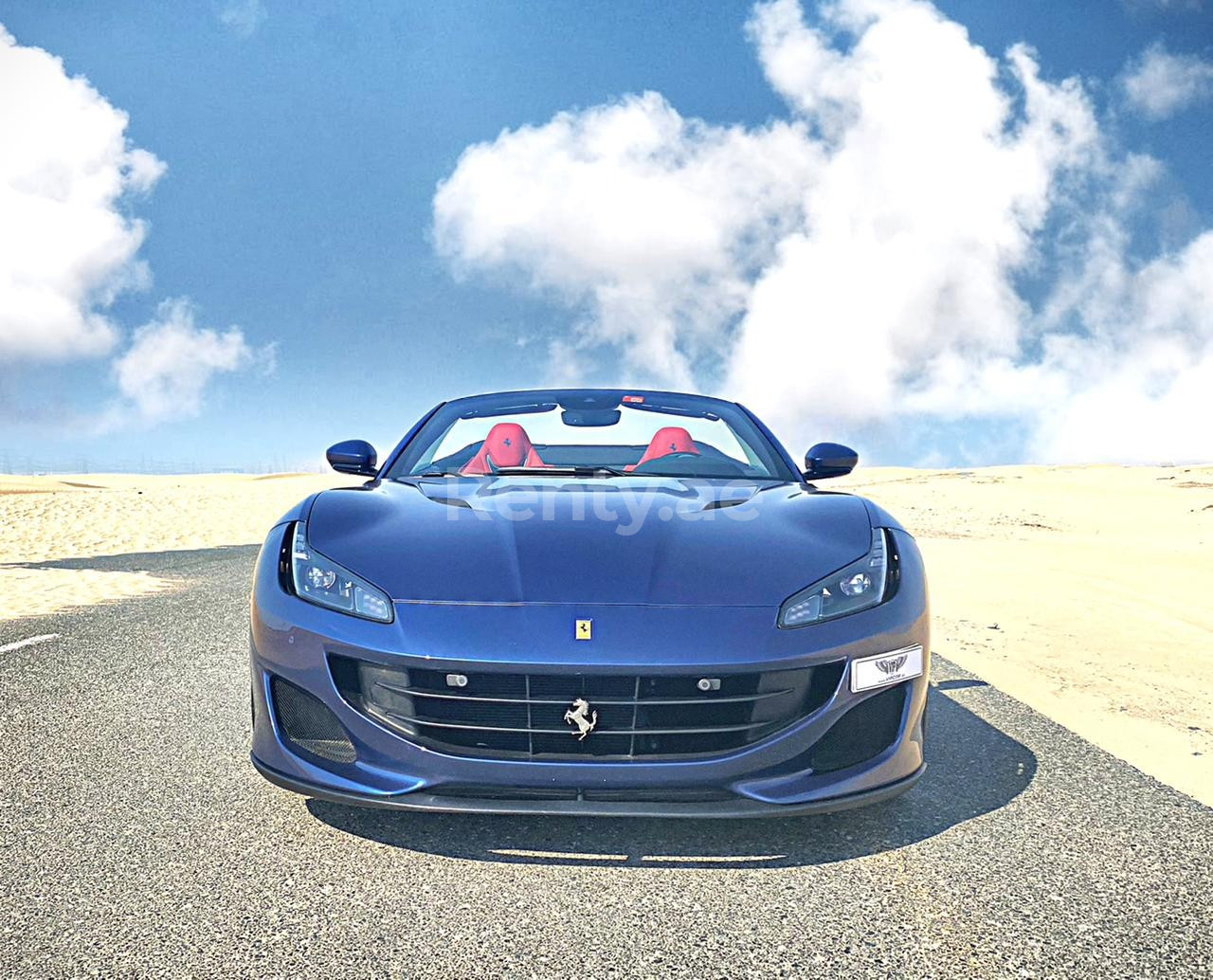 Blue Ferrari Portofino Rosso for rent in Abu-Dhabi 5