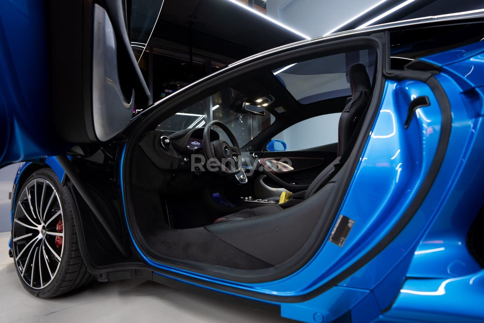 Blue Mclaren GT for rent in Abu-Dhabi 4