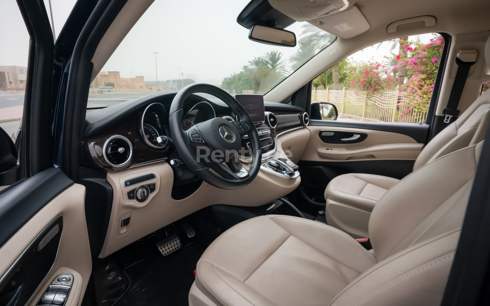 Blue Mercedes V250 for rent in Sharjah 3