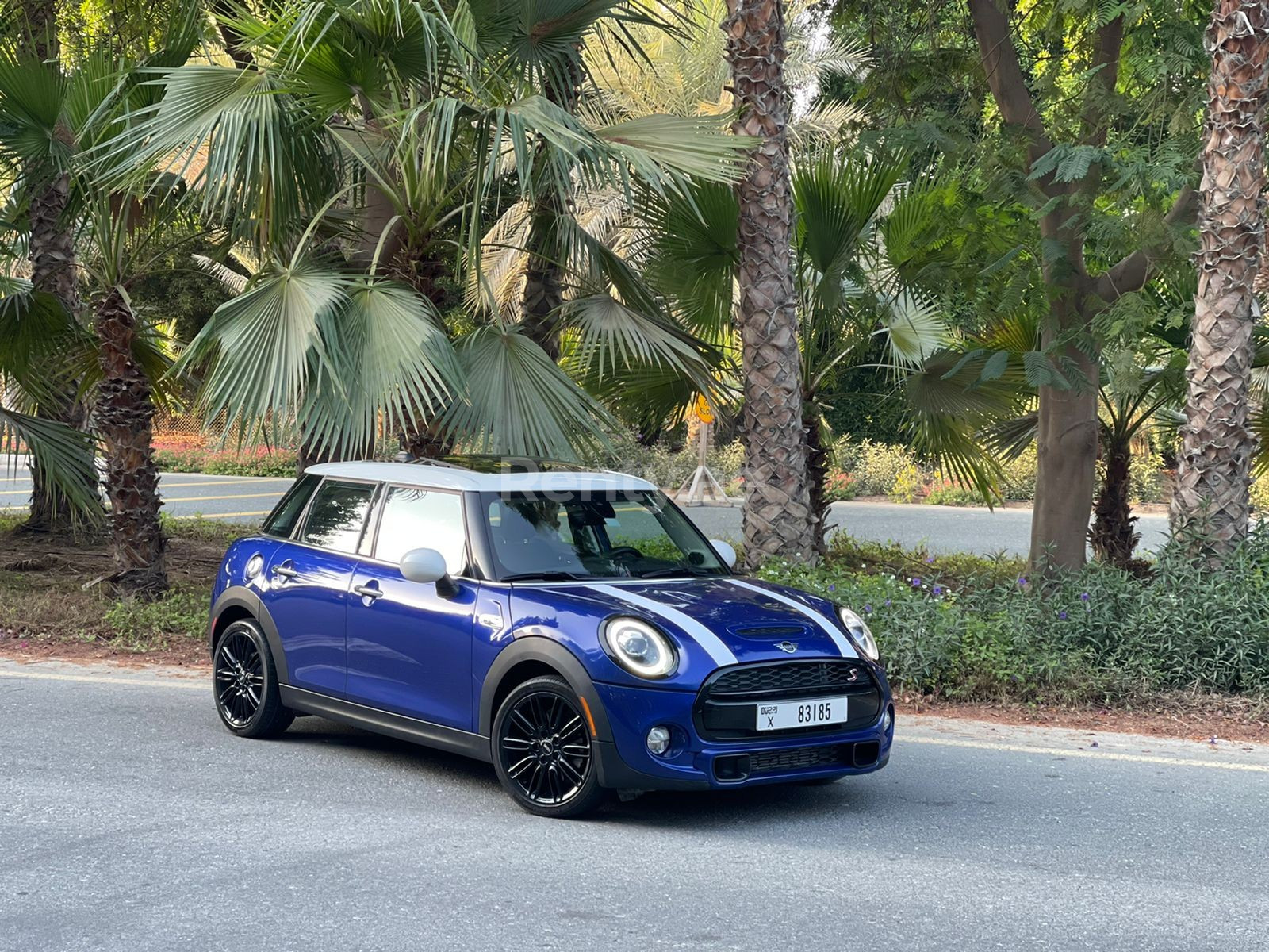 Bleue Mini Cooper S en location à Sharjah 3