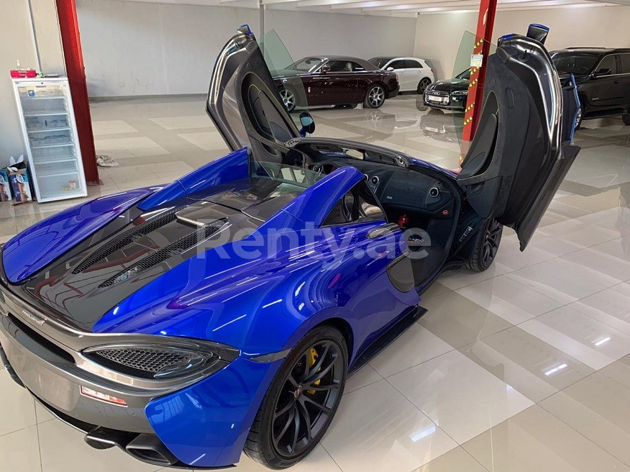 Dark Blue McLaren 570S for rent in Dubai 1