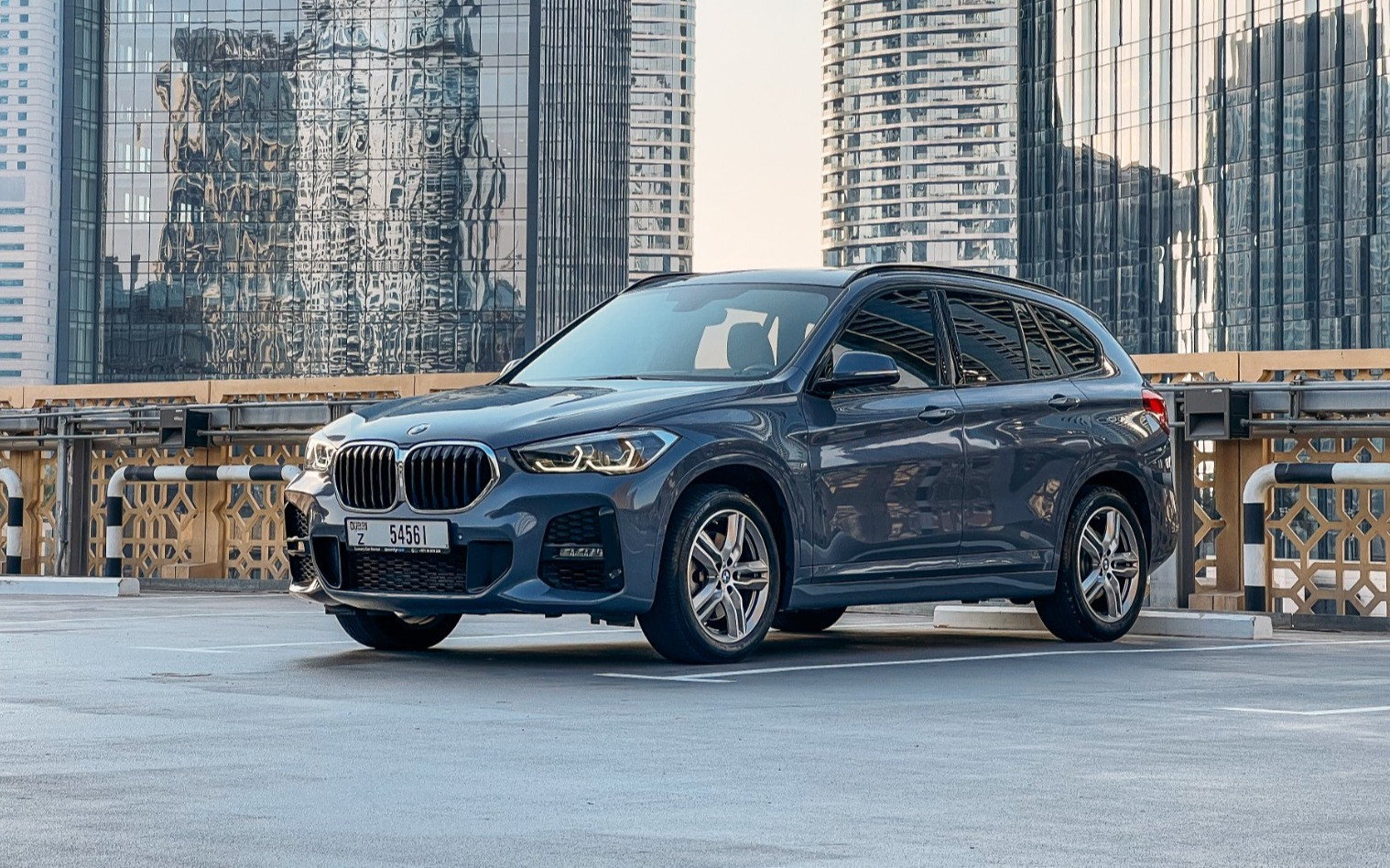 Dark Grey BMW X1 for rent in Dubai