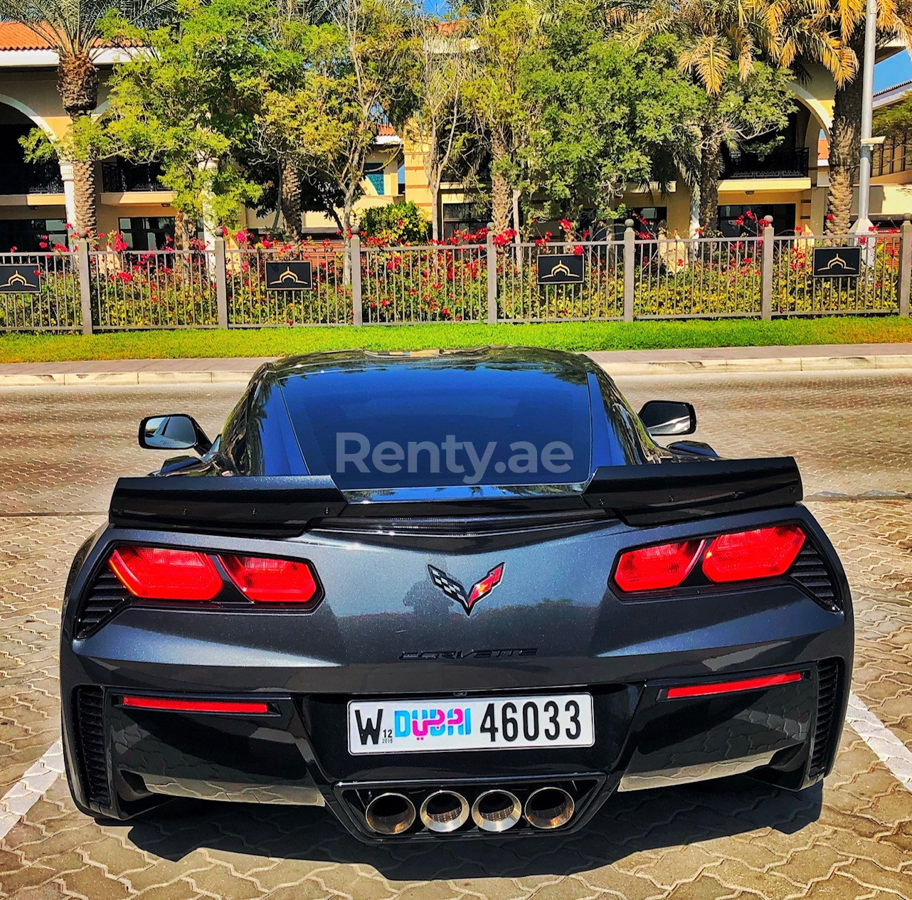 Dark Grey Corvette Grandsport for rent in Sharjah 4