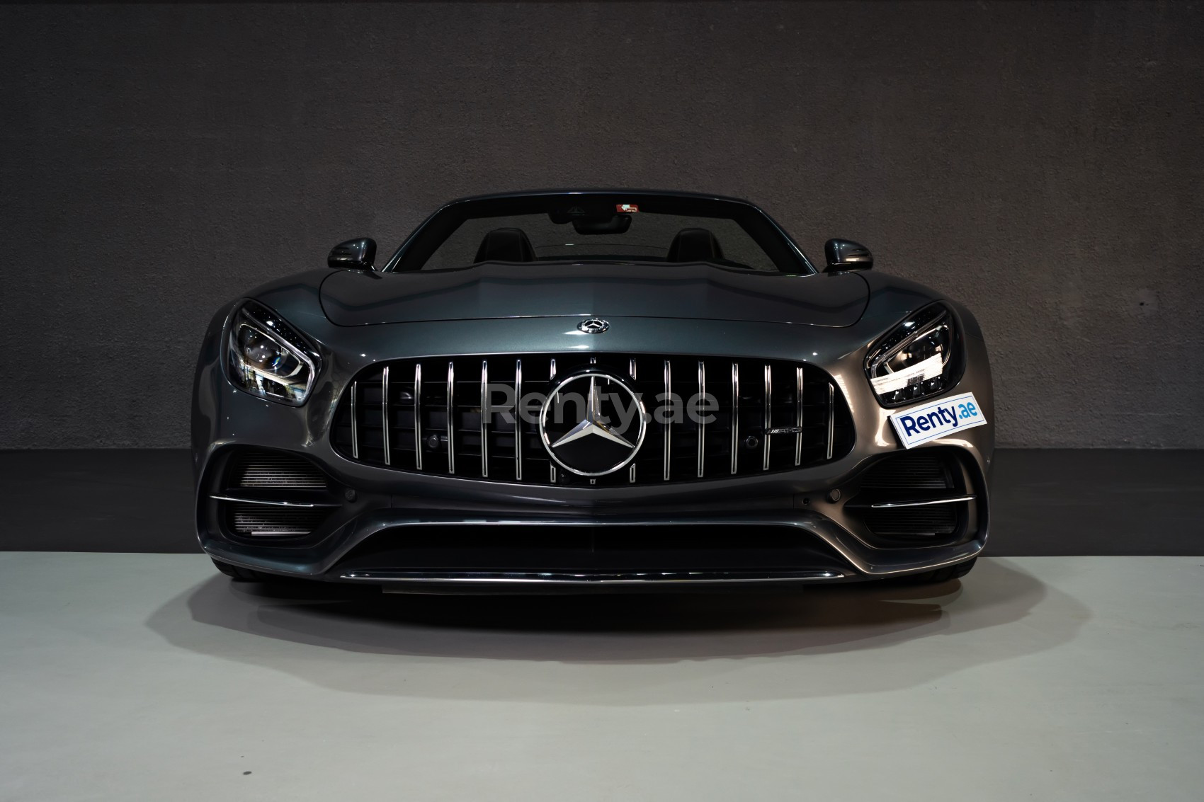 Dark Grey Mercedes GTC cabrio for rent in Abu-Dhabi 2